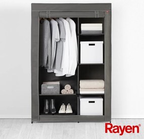 Șifonier gri din material textil 105x161 cm – Rayen