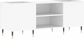 vidaXL Comodă discuri, alb, 121x38x48 cm, lemn prelucrat