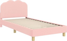 vidaXL Cadru de pat pentru copii cu spătar Roz 80 x 200 cm