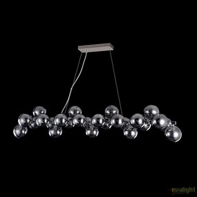 Lustra deosebita cu 25 de surse de lumina Dallas, crom/ fumuriu MYMOD547PL-25CH