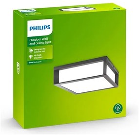 Plafonieră de exterior SKIES 2xE27/14W/230V IP44 antracit Philips