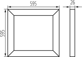 Kanlux 46070 - Cadru LED pentru plafon casetat AVAR LED/32W/230V 3000/4000/6000K 60x60 cm UGR<19