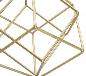 Decoratiune cuburi aurii din metal si marmura, 16x18x52,5 cm, Cube Mauro Ferretti