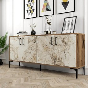 Dulap Kiev Walnut and White Marble