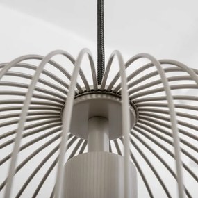 Lustră suspendată pe cablu OVELLA 1xE27/15W/230V Ø 34 cm bej