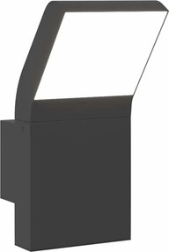 vidaXL Lampă exterioară de perete cu LED, negru, aluminiu turnat