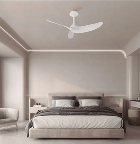 Ventilator cu 3 palete si telecomanda IPANEMA III alb/ aspect lemn MA-9042