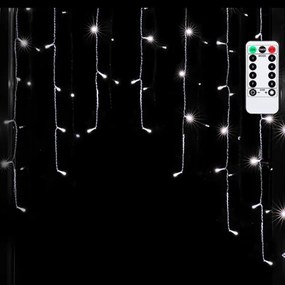 Aigostar - Ghirlandă LED de exterior pentru Crăciun 200xLED/6W/230V/8 funcții 3x1m IP44 alb rece + telecomandă