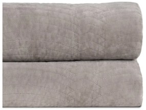 Cuvertură gri matlasată din catifea 230x260 cm – Ixia