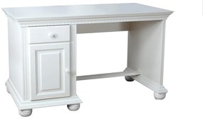 Birou Celia, Lemn Masiv, 120x75x75 cm, Alb