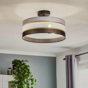 Lustră pe tijă HELEN 3xE27/15W/230V neagră/gri/aurie