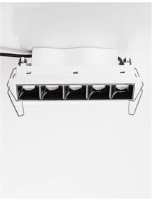 Corp incastrabil tavan fals cu 5 spoturi LED SWAN alb/ negru NVL-9232126
