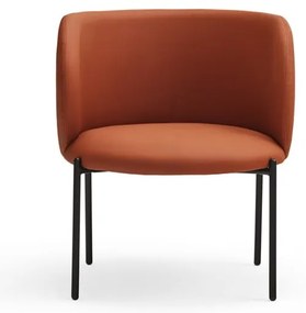 Fotoliu din imitație de piele portocaliu Mogi - Teulat