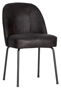 Scaune de dining negre 2 buc. din piele Vogue – WOOOD