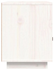 Noptiere, 2 buc, alb, 40x34x45 cm, lemn masiv de pin 2, Alb