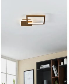 Plafonieră LED dimabilă GAFARES LED/15W/230V aurie Eglo 900424 + telecomandă