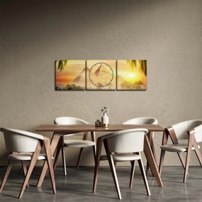 Tablou - Piramide (cu ceas) (90x30 cm)