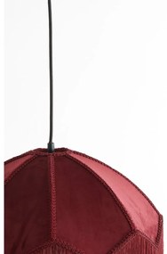Lustră burgundy cu abajur textil ø 40 cm Malacia – Light &amp; Living
