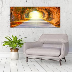 Tablou - Poarta din copaci (120x50 cm)