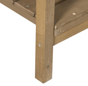 Outsunny Ghiveci pe Picioare pătrat Potager raft dim. 110L x 46l x 76H cm 8 Compartimente Inserturi de irigare Lemn de Brad | Aosom Romania