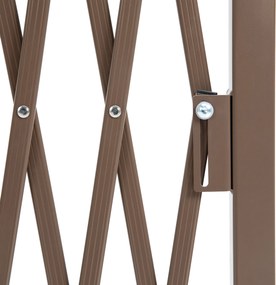 Outsunny Gard de Grădină cu Lățime Reglabilă, Gard de Grădină Multifuncțional din Metal și Aluminiu, 300x31x103,5 cm, Maro Închis