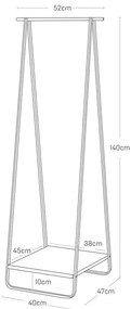 Suport pentru haine alb din metal Tower – YAMAZAKI