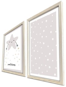 Tablouri pentru copii 2 buc. 38x53 cm Sweet Dreams - Wallity