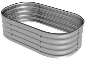 Outsunny Pat de plante Modulare, rezistent la intemperii, fund deschis, 105 x 62 x 30 cm, Argintiu | Aosom Romania