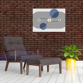 Tablou pe sticlă - Abstracție minimalistă N⁰3 (70x50 cm)