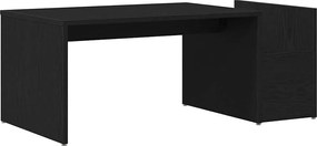 vidaXL Masă de cafea Stejar Negru 90 x 45 x 35 cm Lemn compozit