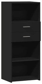 846174 vidaXL Dulap înalt, negru, 50x42,5x124 cm, lemn prelucrat