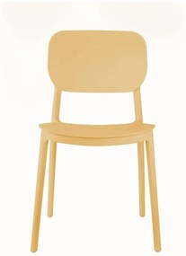 Scaun de dining galben din plastic Cheer – Leitmotiv