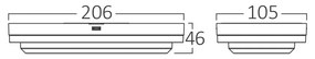 Aplica LED exterior 12W, lumina calda/neutra/rece, IP65, 1320lm, alba, Braytron