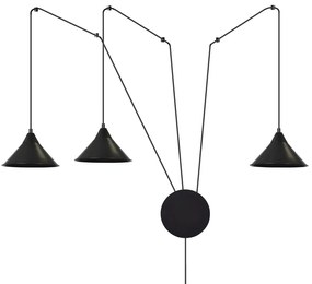 Suspensie Abramo 3 Black 160/3 Emibig Lighting, Modern, E27, Polonia