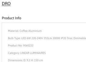 Pendul LED design minimalist DRO maro