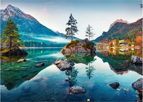 Tablou pe sticlă - Lacul Hintersee, Alpii Bavarezi, Austria (70x50 cm)