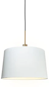 Lampă modernă cu pandantiv bronz cu abajur 45 cm alb - Combi 1