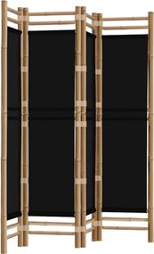 vidaXL Separator de cameră pliabil cu 4 panouri 160 cm bambus și pânză