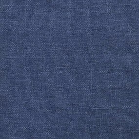 Taburet, albastru, 45x29,5x39 cm, material textil si piele eco Albastru