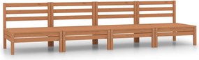 vidaXL Set mobilier de grădină, 4 piese, maro miere, lemn masiv de pin