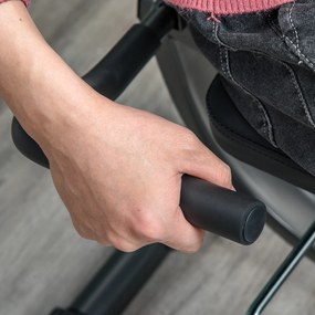 HOMCOM Bicicletă Magnetică Orizontală Scaun Reglabil și Elastice pentru Brațe | Aosom Romania