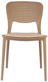 TODO Bej (Cappuccino) cu pernă bej - SCAUN MODERN PENTRU BUCĂTĂRII, GRĂDINI, CAMERE DE CAFEA (FIXE)