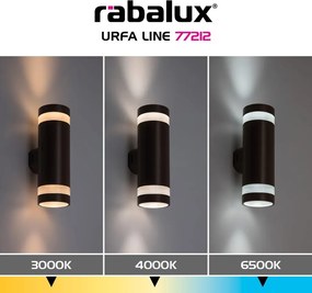 Aplica LED CCT perete exterior IP65 Urfa Line maro