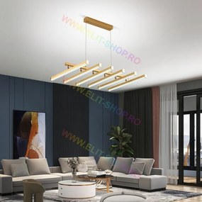 Lustra LED Cu Telecomanda, Elit's Esn1798-6-GD, 144W, GOLD