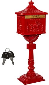 STILISTA cutie poștală antică, 118 cm, roșu