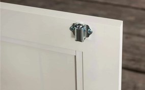 Băncuță lemn masiv alb Linea, 112 × 45 × 53 cm