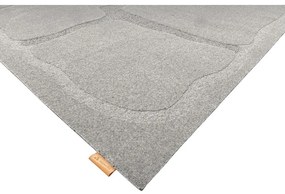 Covor gri din lână 200x300 cm Morphic Organica – Agnella