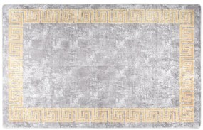 vidaXL Covor lavabil, gri, 80x150 cm, antiderapant