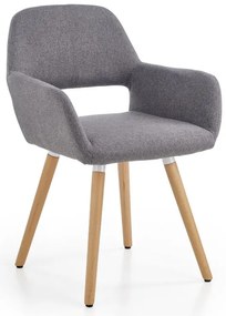 Scaun de bucaterie Leroy, gri/fag