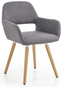 Scaun de bucaterie Leroy, gri/fag